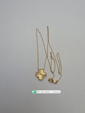 18K Real Gold Flower Necklace